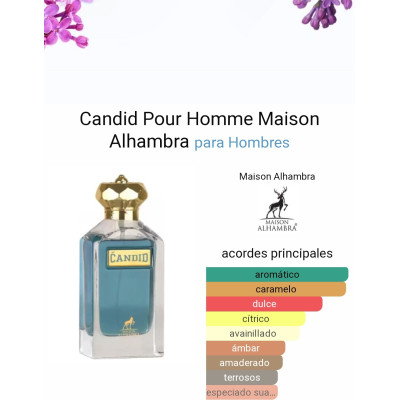 Perfume Arabe Candid Pour Maison Alhambra