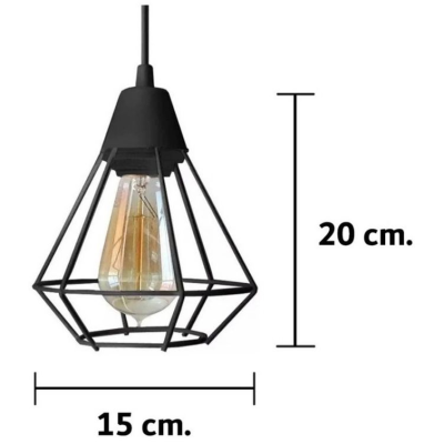 Colgante diamante 1 luz