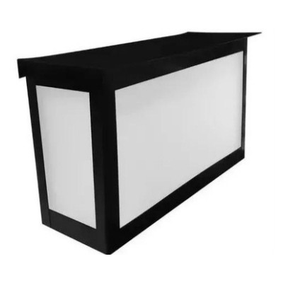 Farol aplique de chapa 3 caras 2 luces