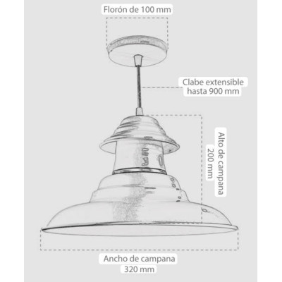 Colgante 3 piezas cobre...