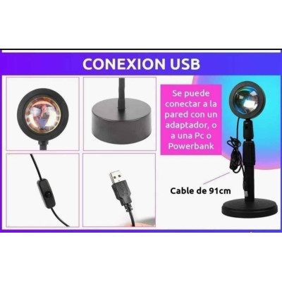 Lampara sunset led usb