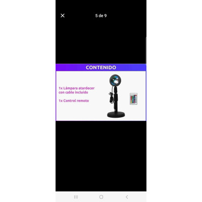 Lampara sunset led usb