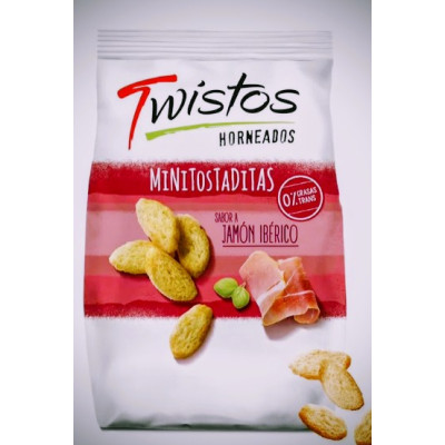 TWISTOS MINI TOSTADITAS JAMON X 155 G.