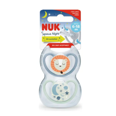 2 CHUPETES NUK SPACE NIGHT...