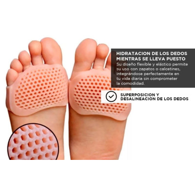 PLANTILLAS ALMOHADILLA DE GEL PARA EL METATARSO CON SEPARADOR DE DEDOS