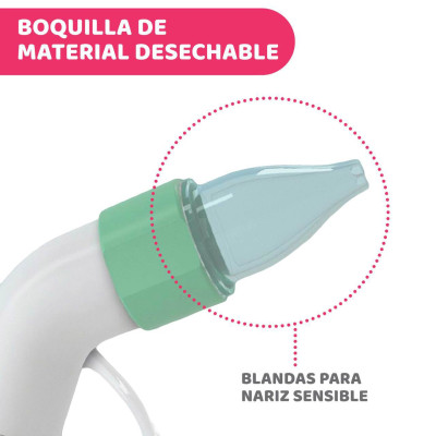ASPIRADOR NASAL PRACTICO Y DELICADO MARCA CHICCO  0M+