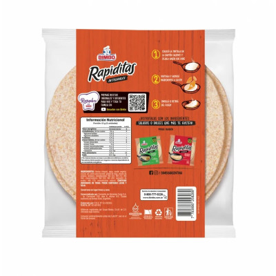 Tortillas Integrales Rapiditas 10 U