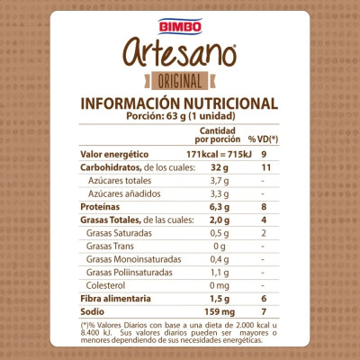 Pan De Hamburguesa Artesano Bimbo 4 U