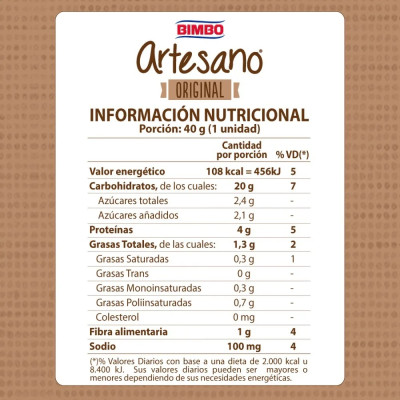 Pan De Panchos Bimbo Artesano 6 U ARTESANO