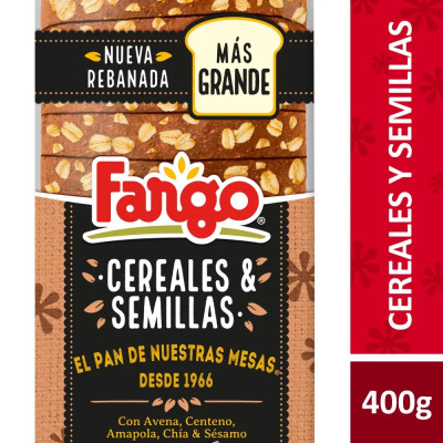 Pan Con Cereales Y Semillas X 400 Gr Fargo