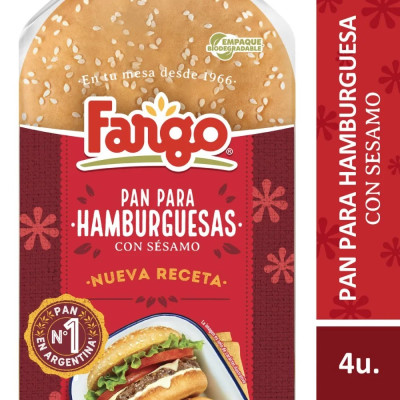 Pan Fargo Hamburguesa Con Sesamo 210g