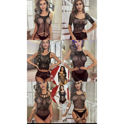 Conjuntos sexis elastizados tipo red